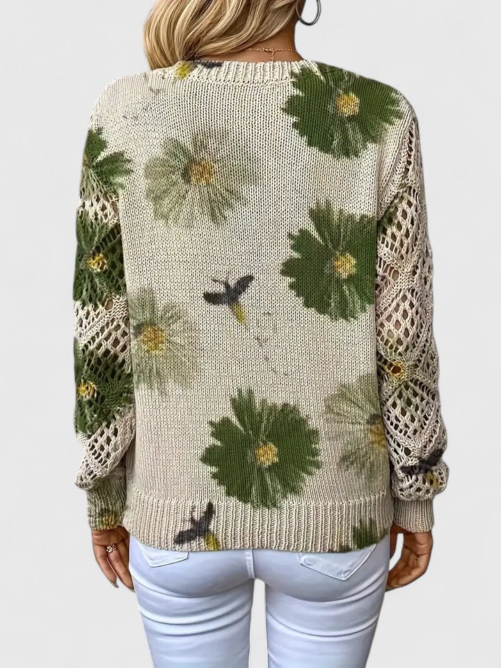 Aurélie | Elegancki sweter w kwiaty