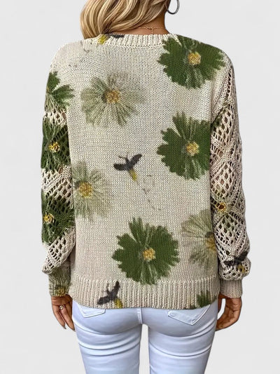 Aurélie | Elegancki sweter w kwiaty