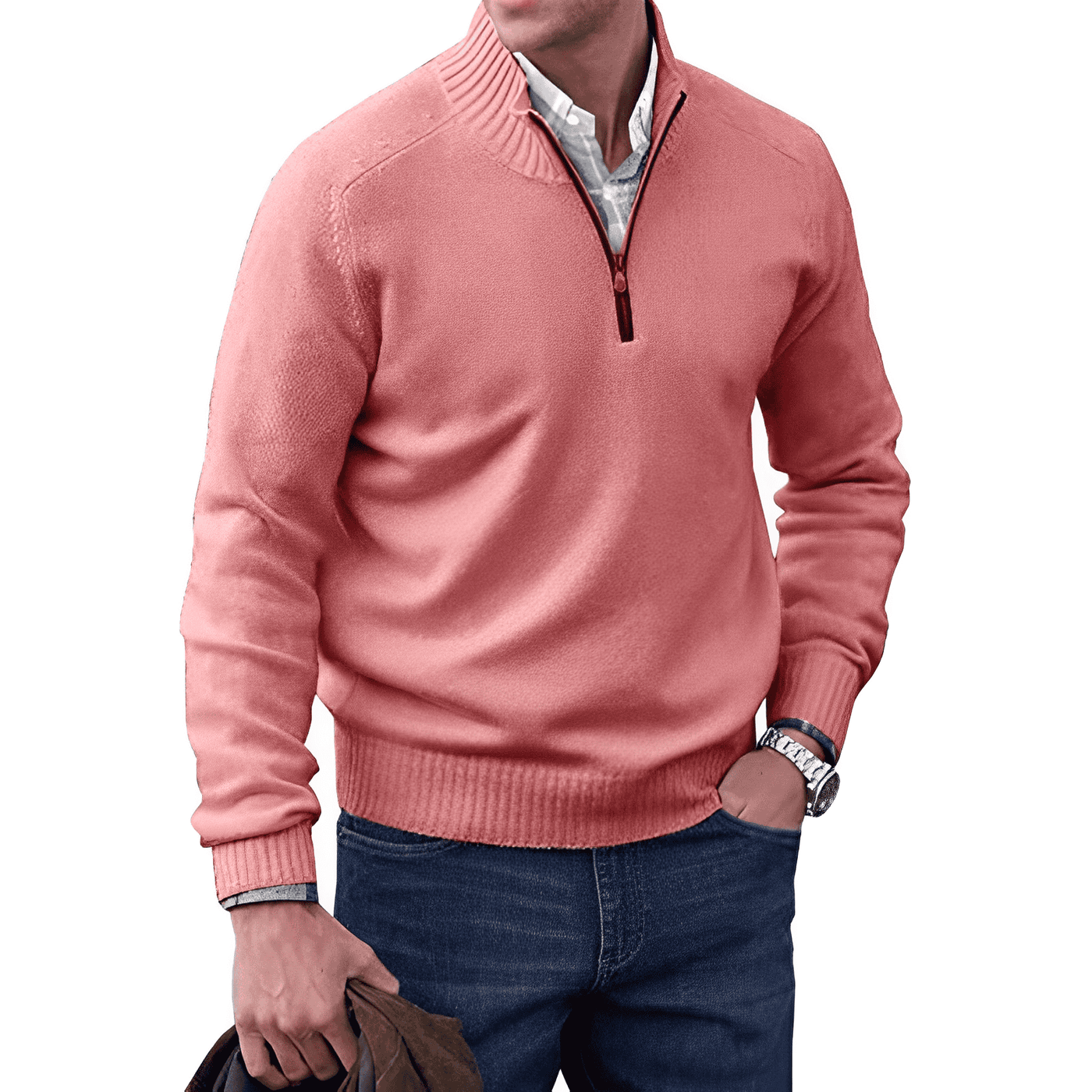 Lucas™ Kaschmirtröja med Dragkedja