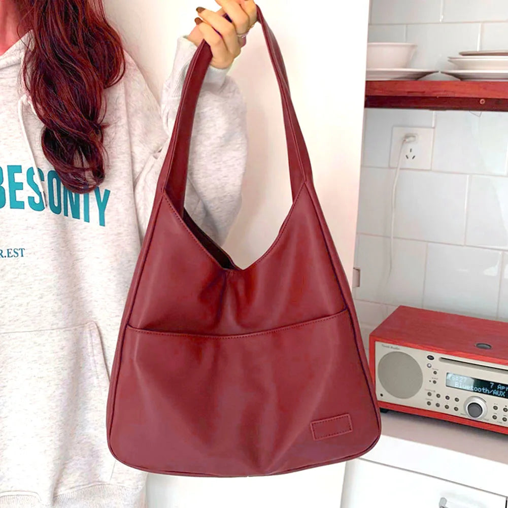 Liv™ - Luźna torba hobo w stylu skórzanym