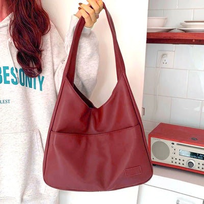 Liv™ - Luźna torba hobo w stylu skórzanym