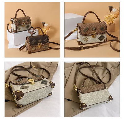 Zelda™ Retro torba na ramię z monogramem i złotymi akcentami