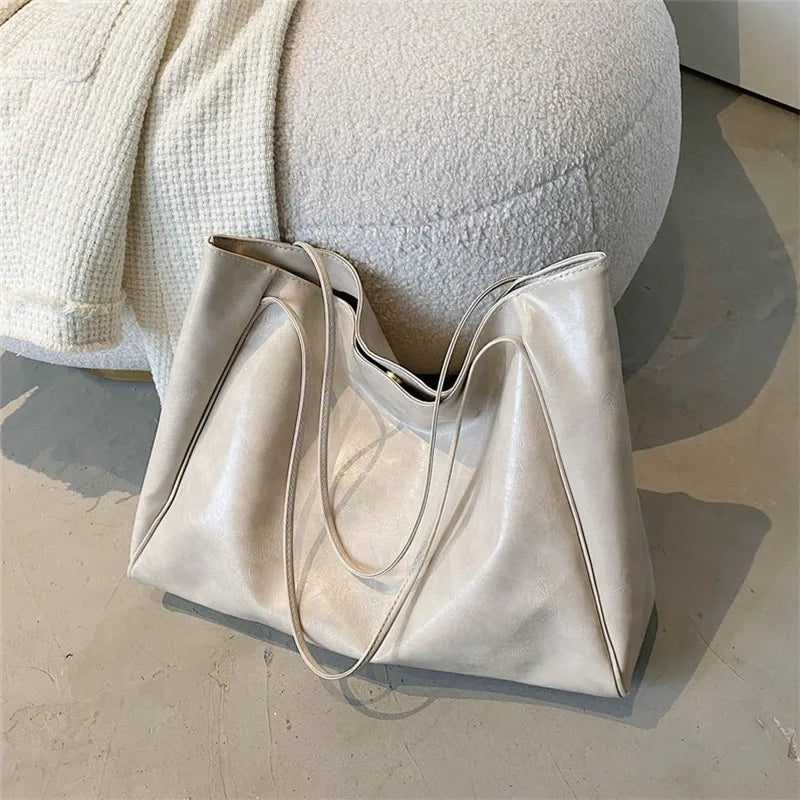 Lisa™ - Elegancka brązowa torba tote z efektem skóry