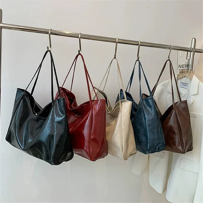 Lisa™ - Elegancka brązowa torba tote z efektem skóry