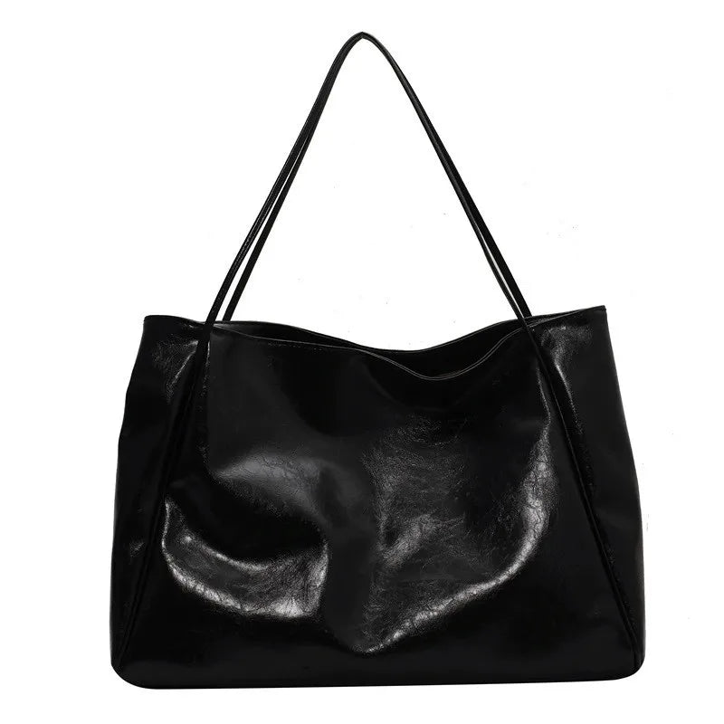 Lisa™ - Elegancka brązowa torba tote z efektem skóry