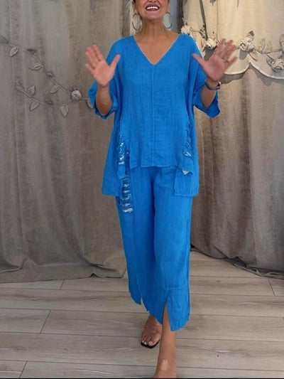 AlvaStockholm™ | Tvådelad sommaroutfit med naturlig elegans och svävande komfort