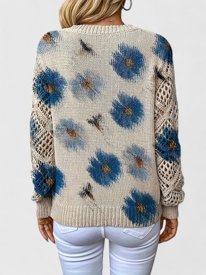 Aurélie | Elegancki sweter w kwiaty